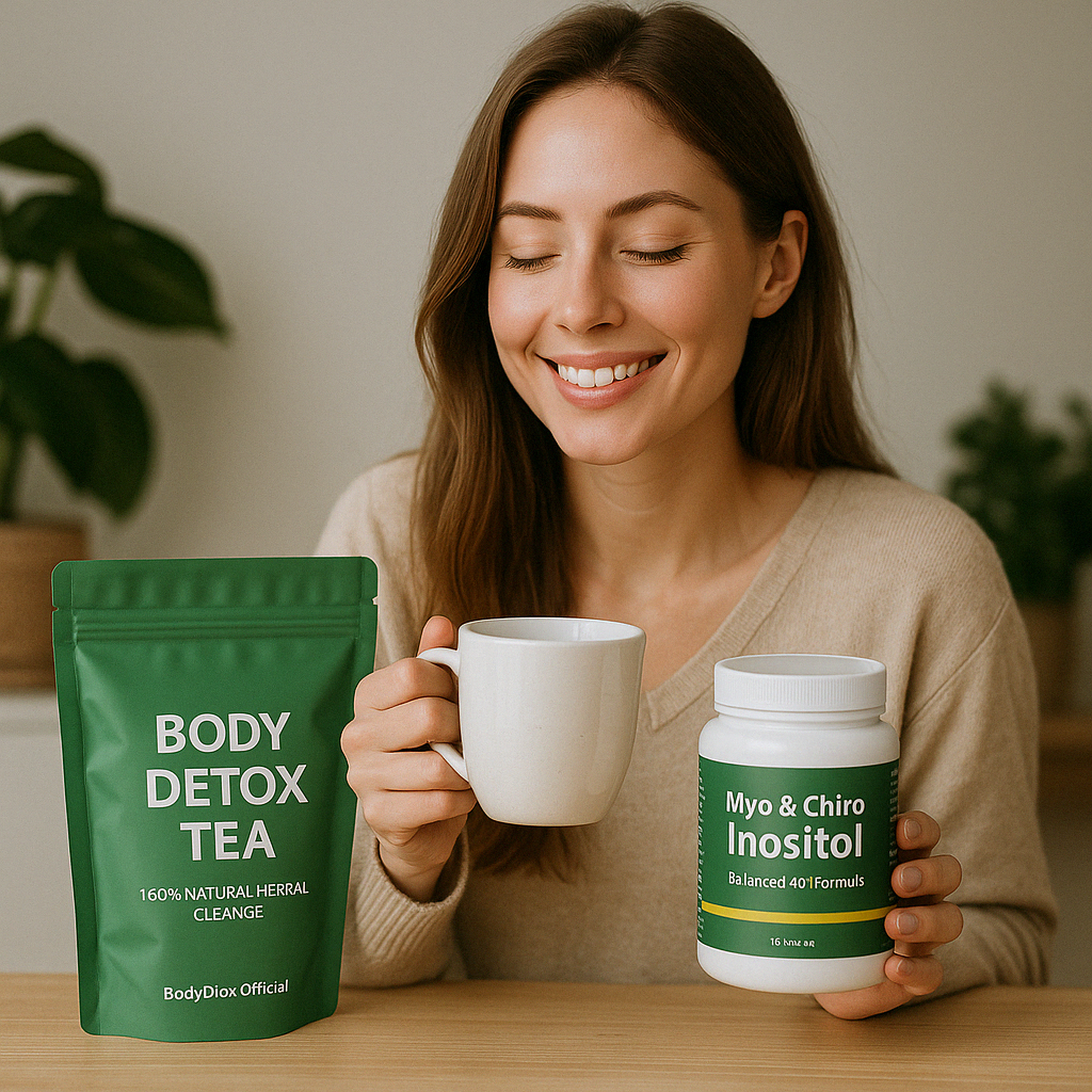 "Support your hormonal balance naturally. This bundle includes our Detox Tea + premium Inositol Formula for PCOS support."